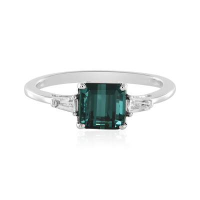 Zilveren ring met een groene Benedito toermalijn(Adela Silber)