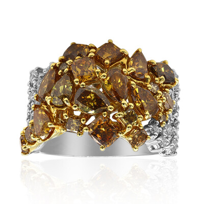 Gouden ring met SI2 Fancy Diamanten (CIRARI)