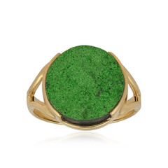 Zilveren ring met een Uwarowiet