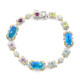 Zilveren armband met Paraiba opalen (Gems en Vogue)