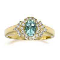 Gouden ring met een Paraiba toermalijn (CIRARI)