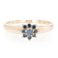 Zilveren ring met een Fancy diamant