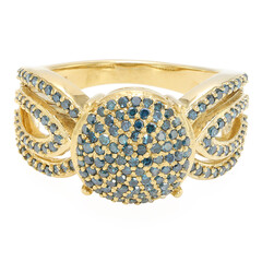 Zilveren ring met Fancy diamanten