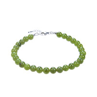 Zilveren armband met serpentijnstenen