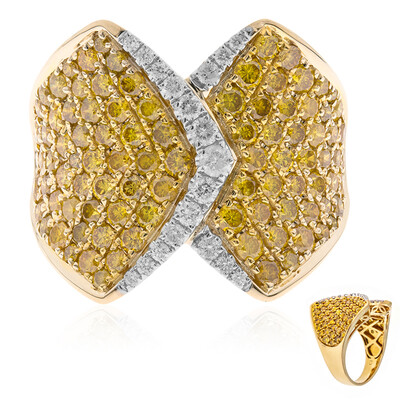 Gouden ring met SI2 Oranje Diamanten (CIRARI)