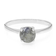 Zilveren ring met een spectroliet
