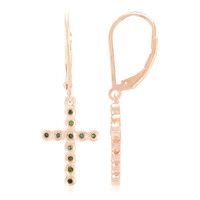 Zilveren oorbellen met Fancy diamanten