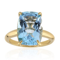 Zilveren ring met een hemel-blauwe topaas