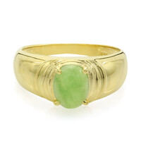 Zilveren herenring met een keizerlijk chrysopraas