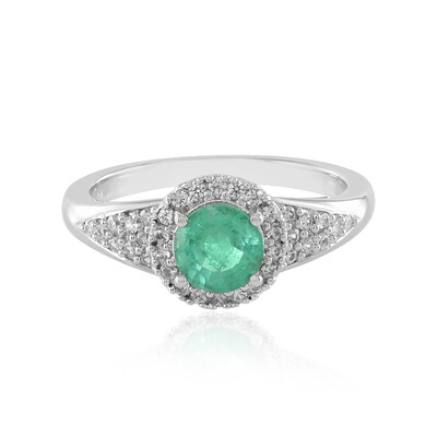 Zilveren ring met een Columbiaanse smaragd