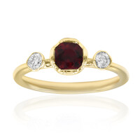 Gouden ring met een AAA Braziliaanse Rubelliet (CIRARI)