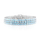 Zilveren armband met Zwitsers-blauwe topaasstenen