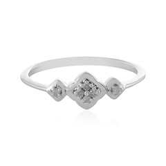 Zilveren ring met I1 (I) Diamanten