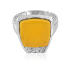 Zilveren ring met een Baltische barnsteen