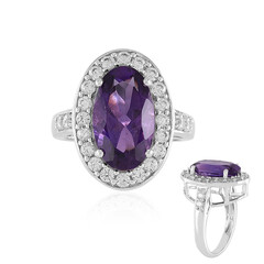 Zilveren ring met een amethist