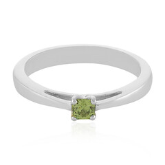 Zilveren ring met een demantoid