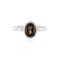 Zilveren ring met een rookkwarts