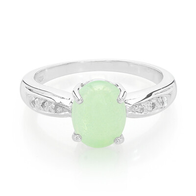 Zilveren ring met een keizerlijk chrysopraas