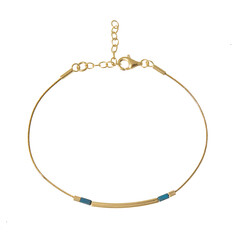 Zilveren armband met Royal Blue Hematieten