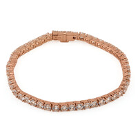 Gouden armband met Mexicaanse roze danburietkristallen