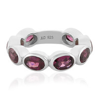 Zilveren ring met rhodolieten