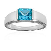 Zilveren ring met een Paraiba Topaas