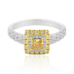 Gouden ring met een oranje diamant (CIRARI)