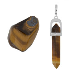 Zilveren accessoire met een tijgeroog
