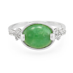 Zilveren ring met een keizerlijk chrysopraas