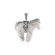 Zilveren hanger met een howliet (Desert Chic)