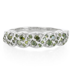 Zilveren ring met Fancy diamanten