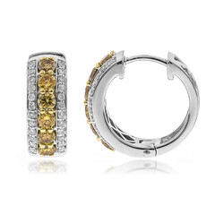 Gouden oorbellen met SI2 Oranje Diamanten (CIRARI)