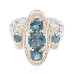Zilveren ring met een Londen-blauwe topaas (Dallas Prince Designs)