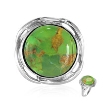 Zilveren ring met een Groene Kingman Mohave Turkoois