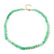 Zilveren halsketting met chrysopraasstenen (Adela Silber)