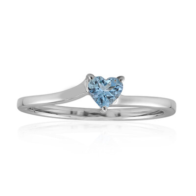 Zilveren ring met een Ofiki Aquamarijn
