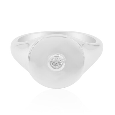 Zilveren ring met een zirkoon