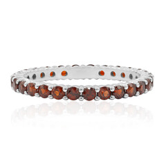 Zilveren ring met Mozambique granaten