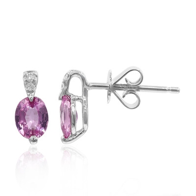 Gouden oorbellen met roze saffieren (CIRARI)