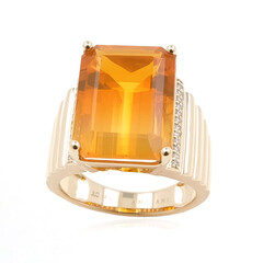 Gouden ring met een Tweekleurige Vuuropaal (AMAYANI)