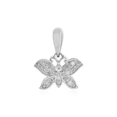 Zilveren hanger met een SI1 (I) Diamant