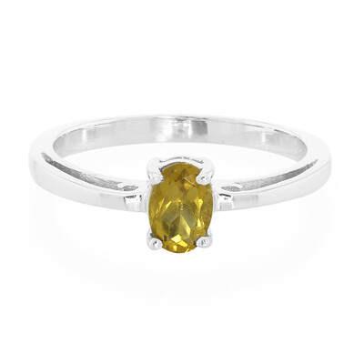 Zilveren ring met een champagne kwarts