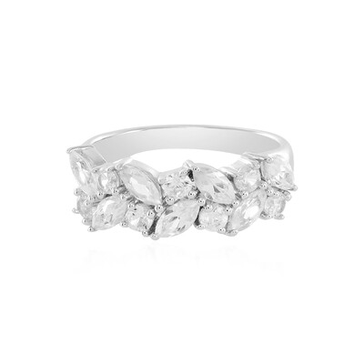 Zilveren ring met zirkonen