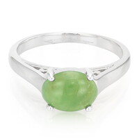 Zilveren ring met een keizerlijk chrysopraas