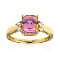 Gouden ring met een Roze diaspoor (AMAYANI)