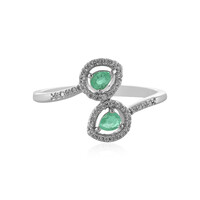 Zilveren ring met Russische smaragden