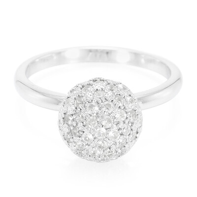 Zilveren ring met zirkonen