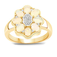 Zilveren ring met Welo-opalen