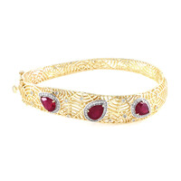 Gouden armband met Madagaskar Robijnen (Ornaments by de Melo)