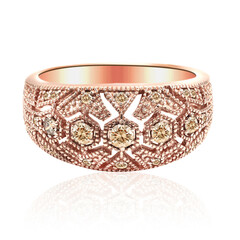Gouden ring met een SI1 Argyle Rose De France Diamant